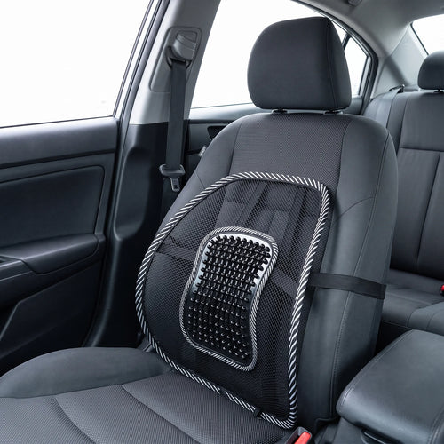 Corvex Pulse™ — Respaldo de malla ventilada con masaje para auto y escritorio