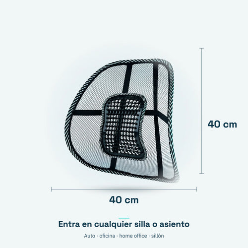 Corvex Pulse™ — Respaldo de malla ventilada con masaje para auto y escritorio